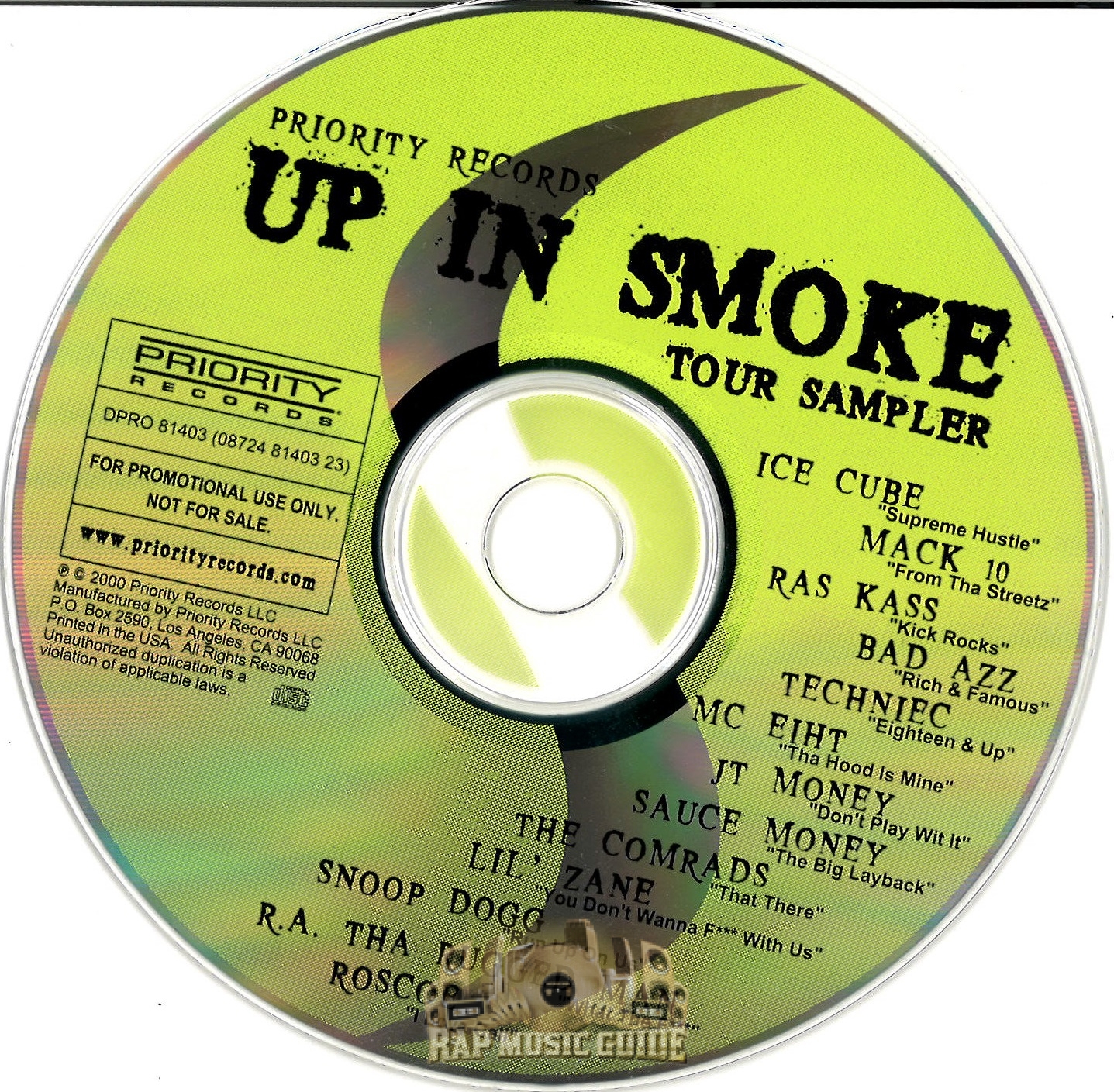 up in smoke tour cd